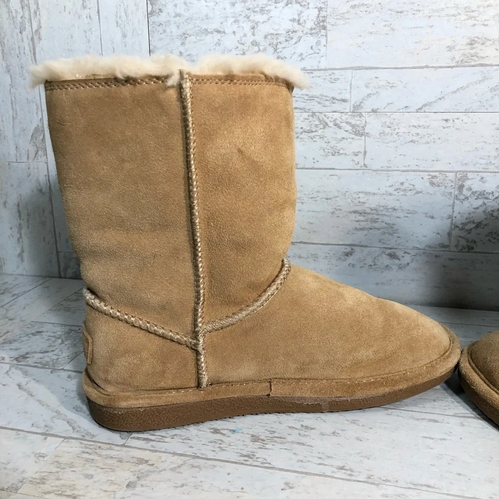 Bjorndal Suede Ankle Booties Joey Wool Lined Brown 6M‎